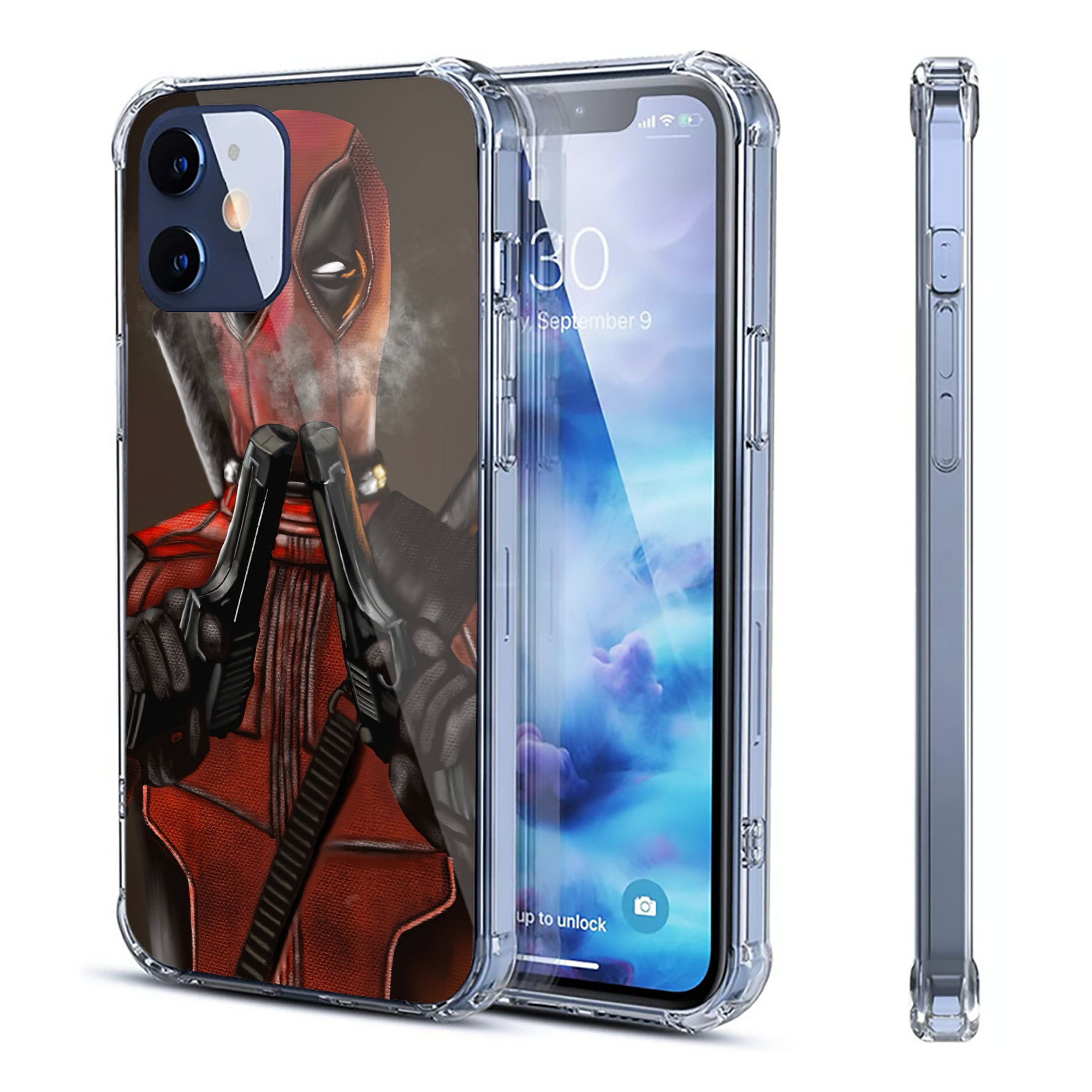 （画像用） Deadpool デッドプール 【iPhone 12シリーズ対応】透明スマホケース（クリアソフトケース）